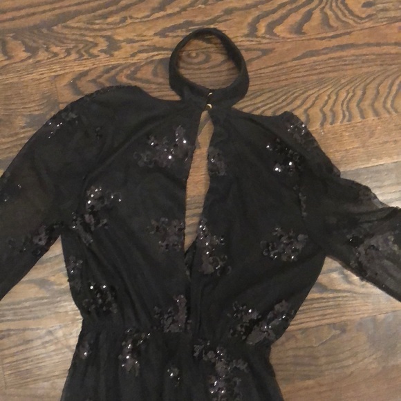 Black Sequin Romper - Picture 4 of 4